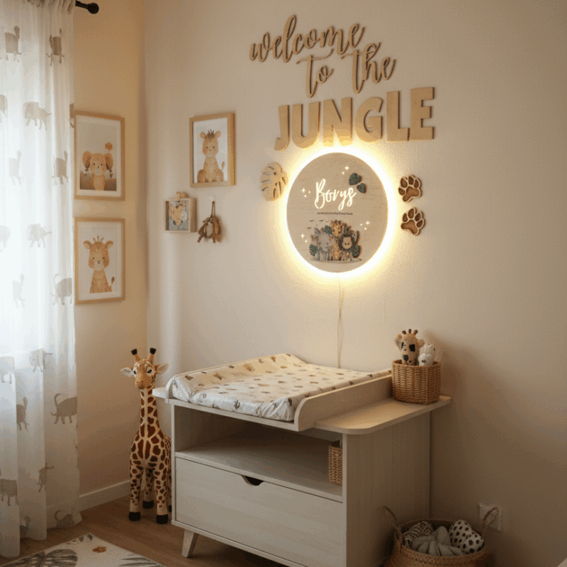 Lampka z imieniem Safari