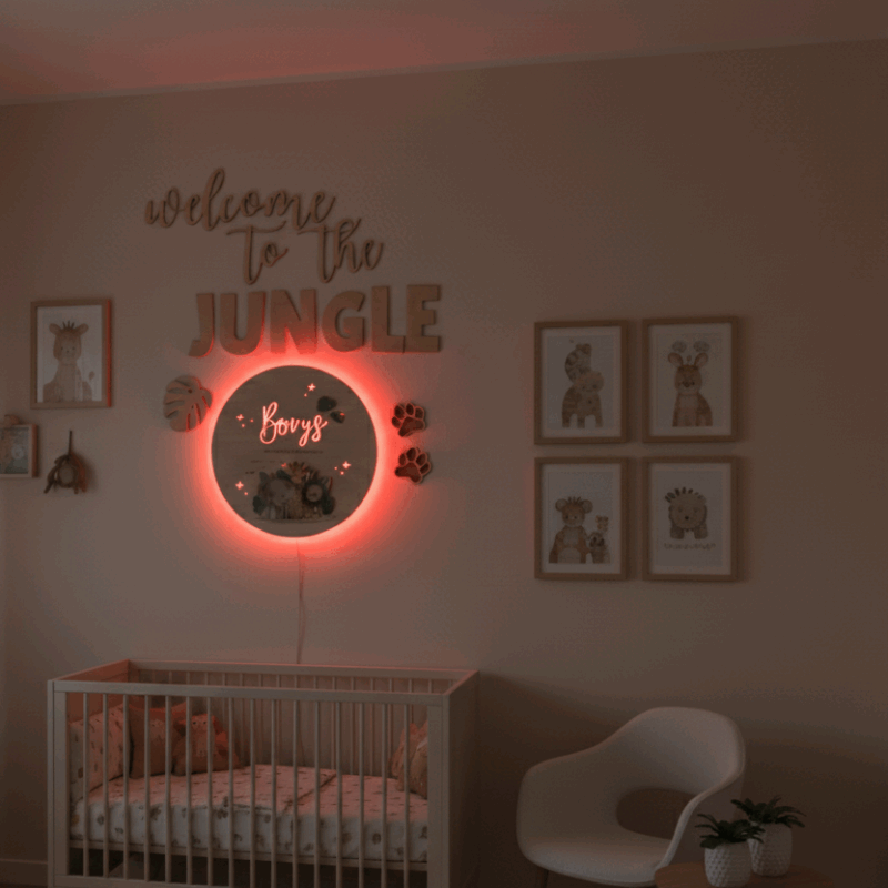 Lampka z imieniem Safari