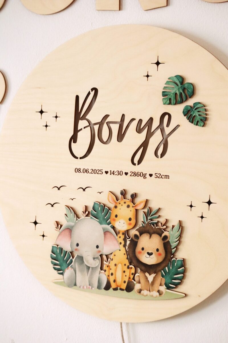 Lampka z imieniem Safari