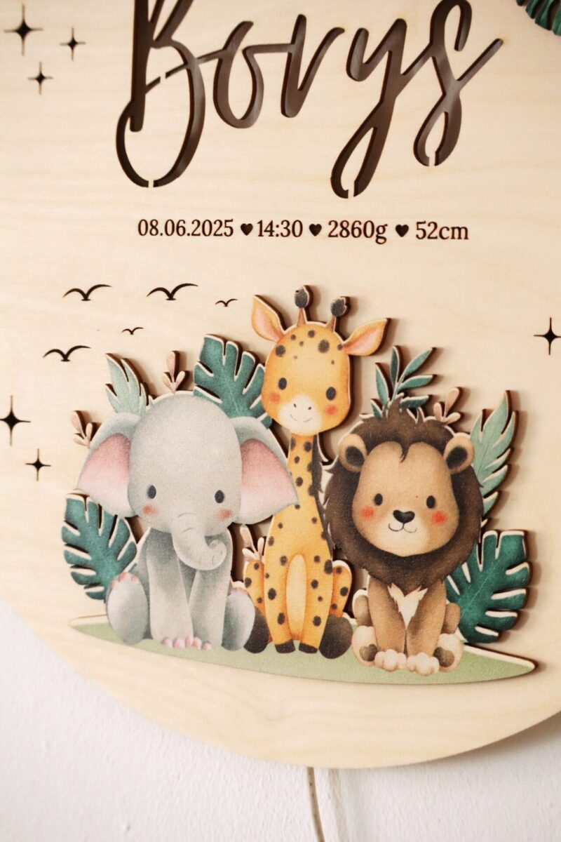 Lampka z imieniem Safari