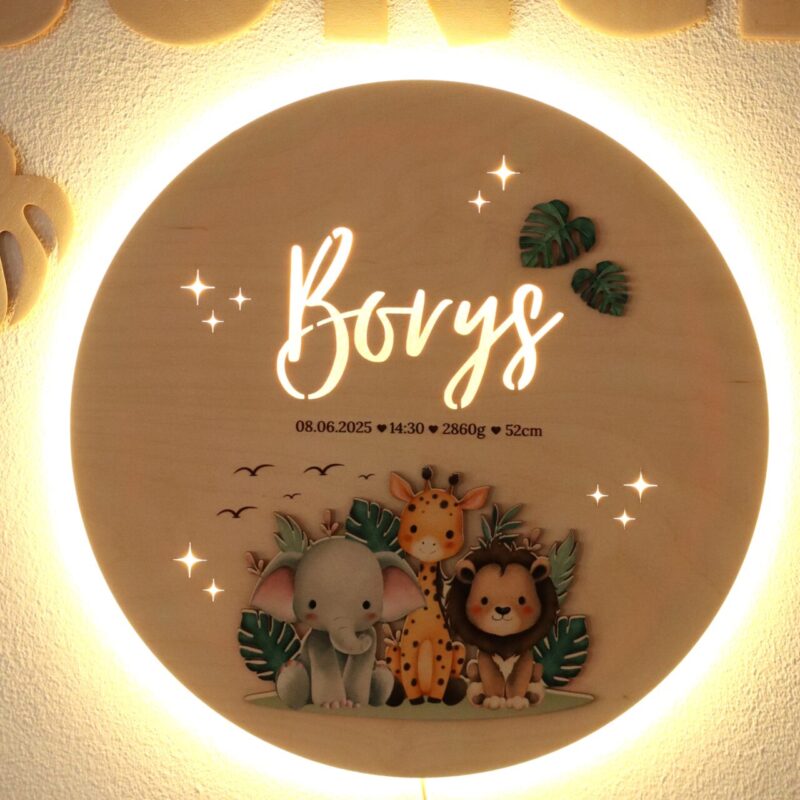 Lampka z imieniem Safari