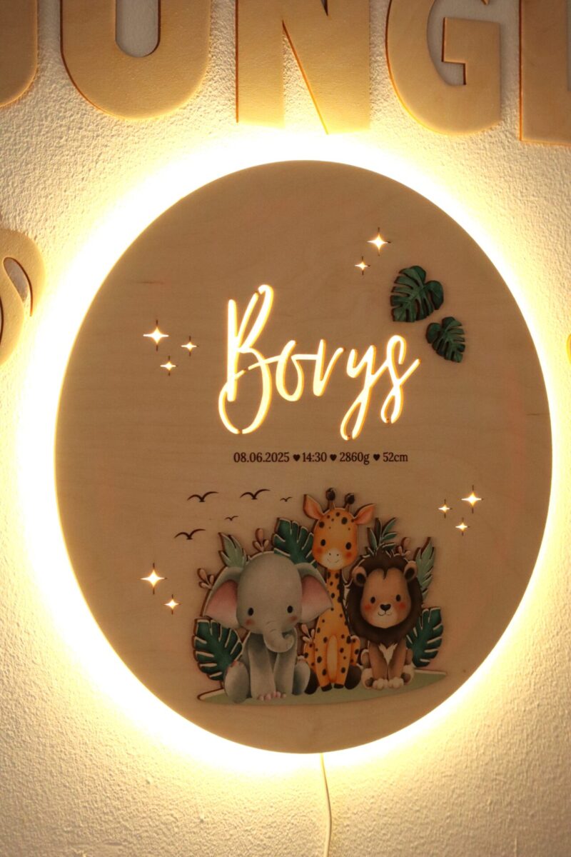 Lampka z imieniem Safari