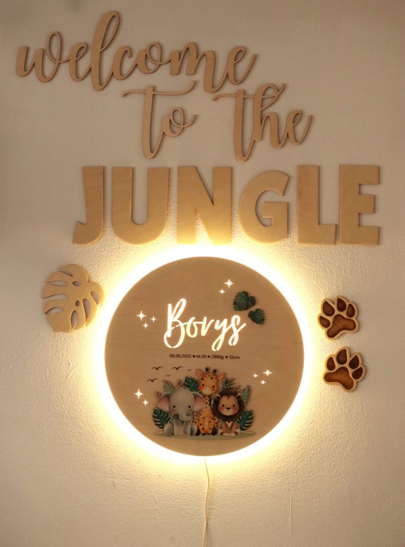 Lampka z imieniem Safari