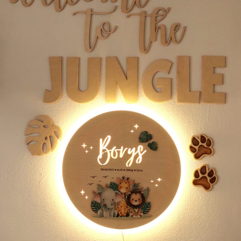 Lampka z imieniem Safari