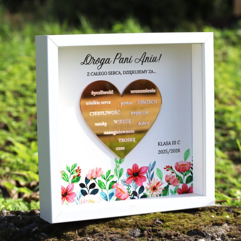 Ramka z podziękowaniami na zakończenie roku dla nauczyciela