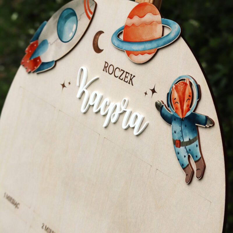 Półokrągła tablica roczkowa Kosmos