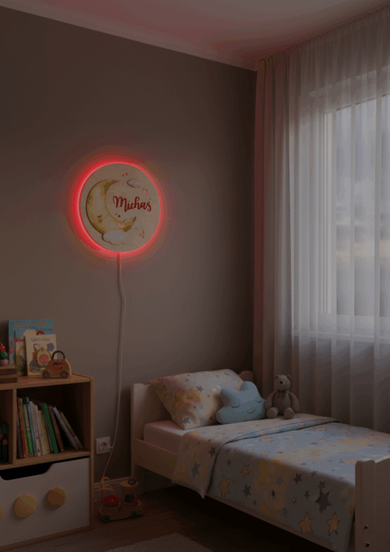 Lampka z imieniem Księżyc