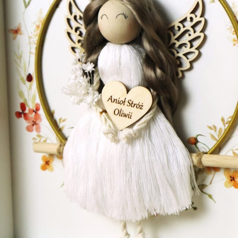 Zestaw na Chrzest lub Komunię z ramką z aniołkiem i pudełkiem na banknoty Dziewczynka