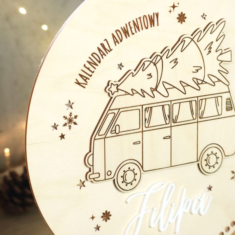 Kalendarz Adwentowy Van z choinką
