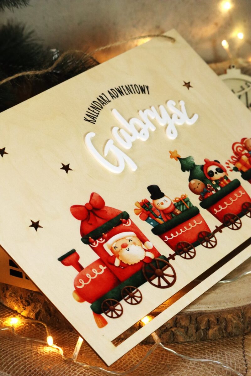 Kalendarz Adwentowy Świąteczny pociąg