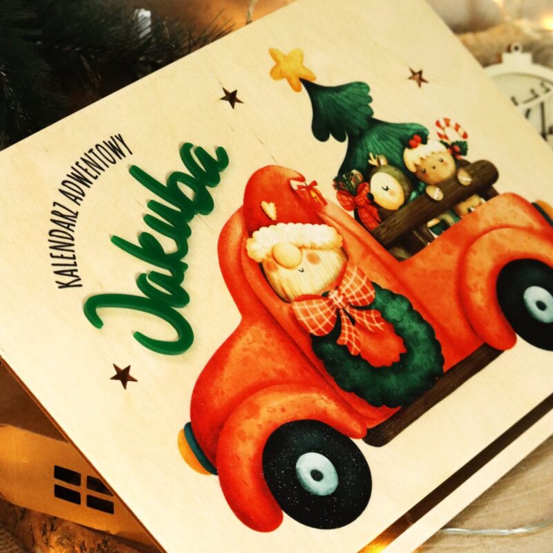 Kalendarz Adwentowy Świąteczne autko