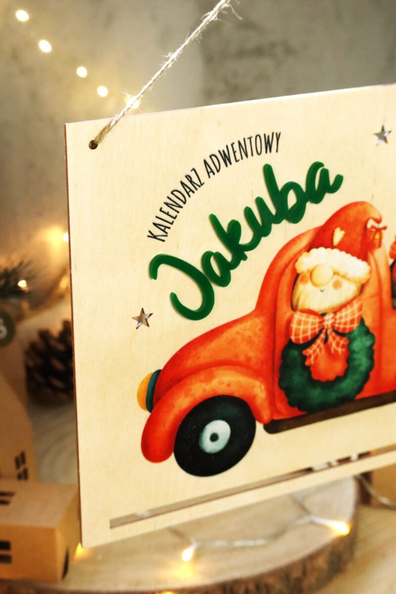 Kalendarz Adwentowy Świąteczne autko