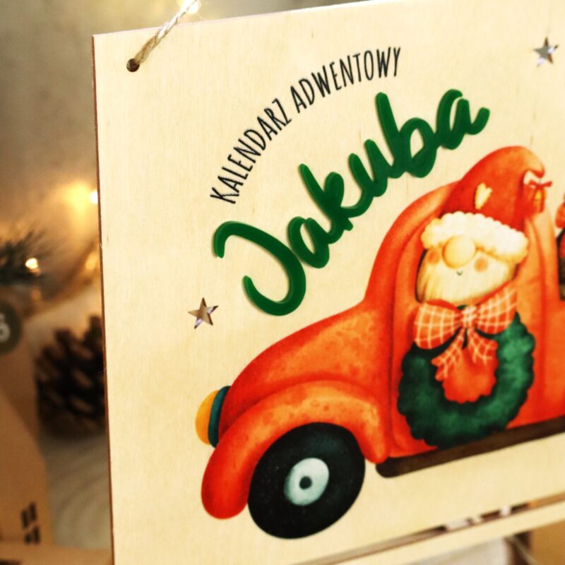Kalendarz Adwentowy Świąteczne autko