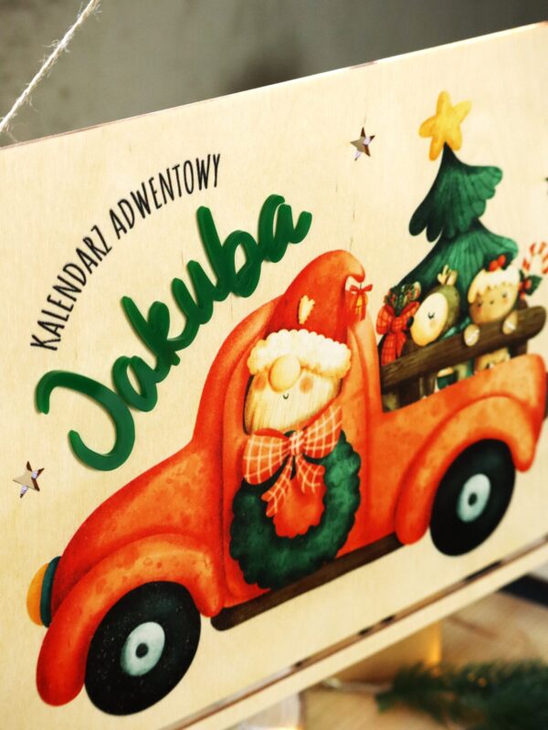 Kalendarz Adwentowy Świąteczne autko