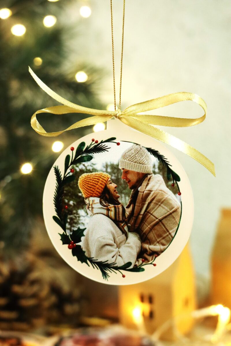 Dwustronna bombka ze zdjęciem