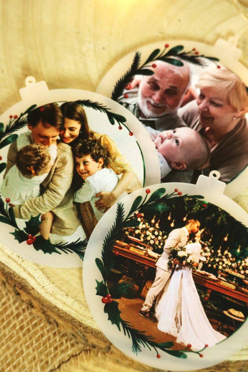 Dwustronna bombka ze zdjęciem