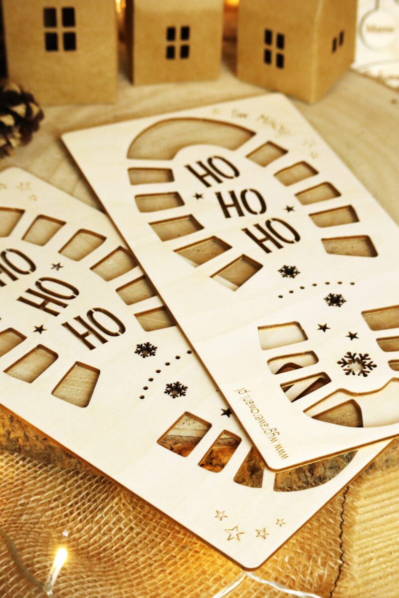 Drewniany szablon do odcisków Św. Mikołaja