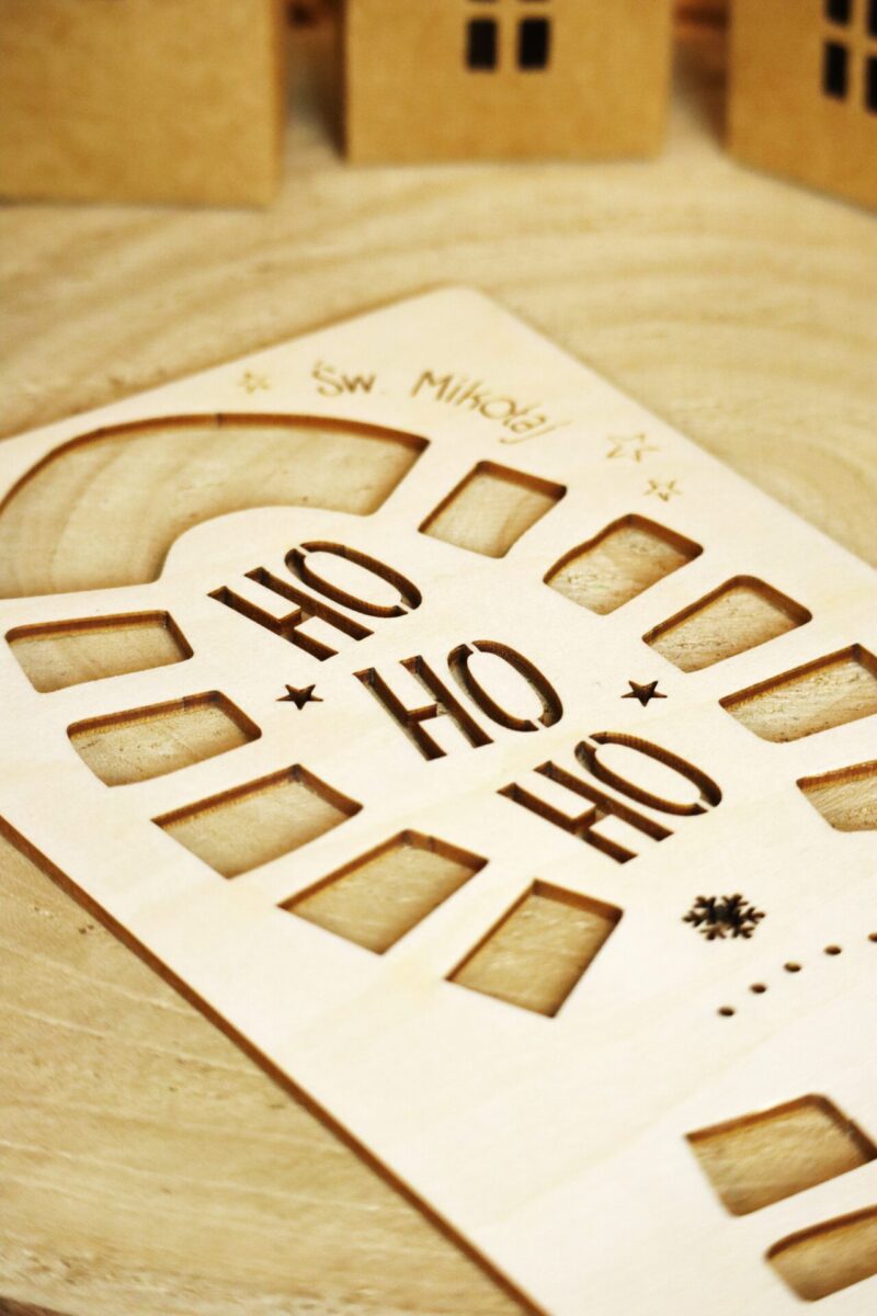 Drewniany szablon do odcisków Św. Mikołaja