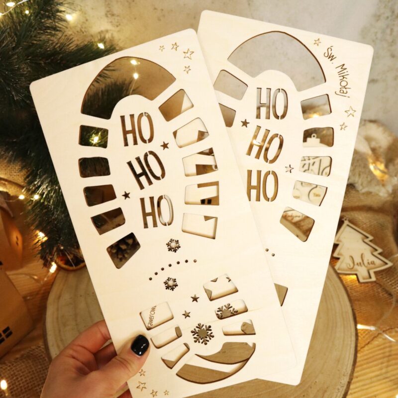 Zestaw szablonów do odcisków Św. Mikołaja, elfa i renifera