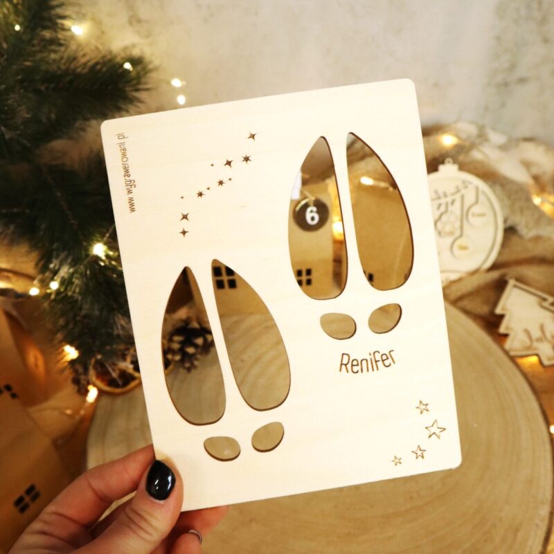 Zestaw szablonów do odcisków Św. Mikołaja, elfa i renifera