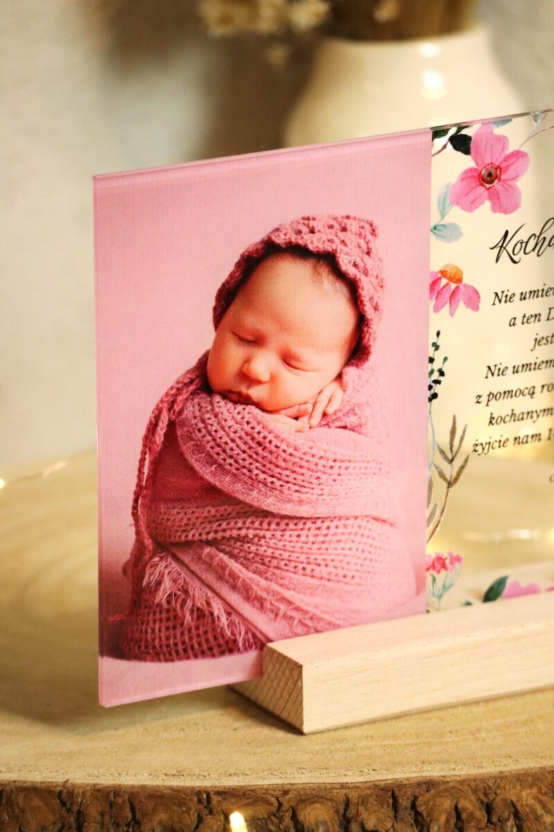 Ramka plexi ze zdjęciem i życzeniami dla Dziadków