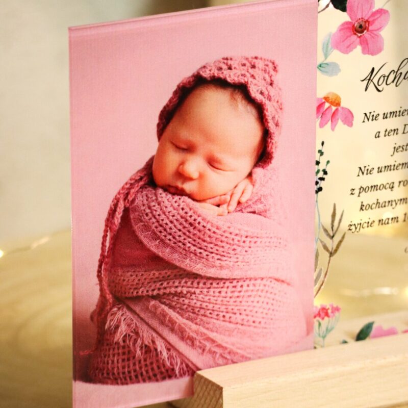 Ramka plexi ze zdjęciem i życzeniami dla Dziadków