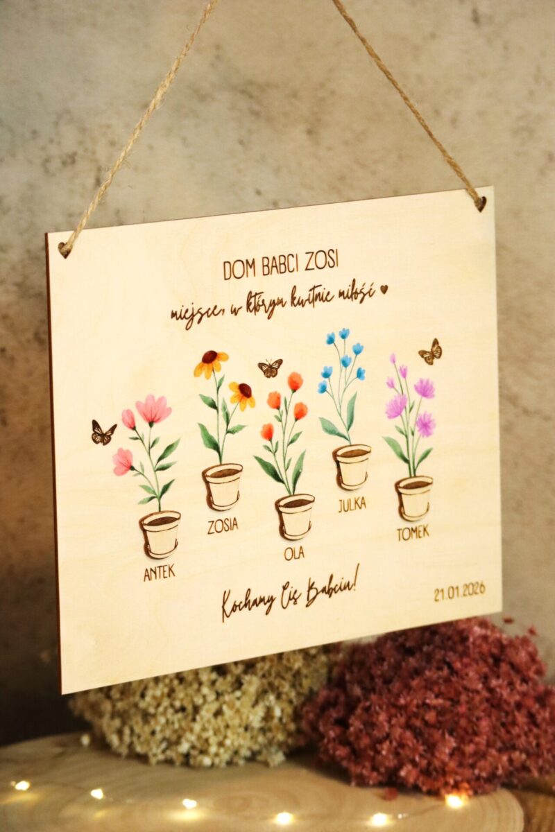 Obraz z kwiatami dla Babci i Dziadka