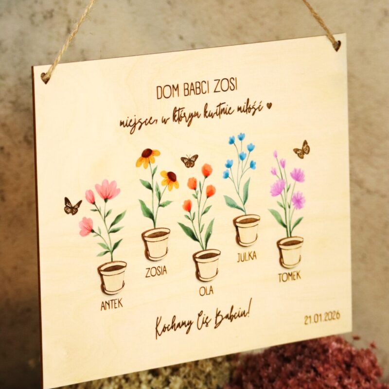 Obraz z kwiatami dla Babci i Dziadka