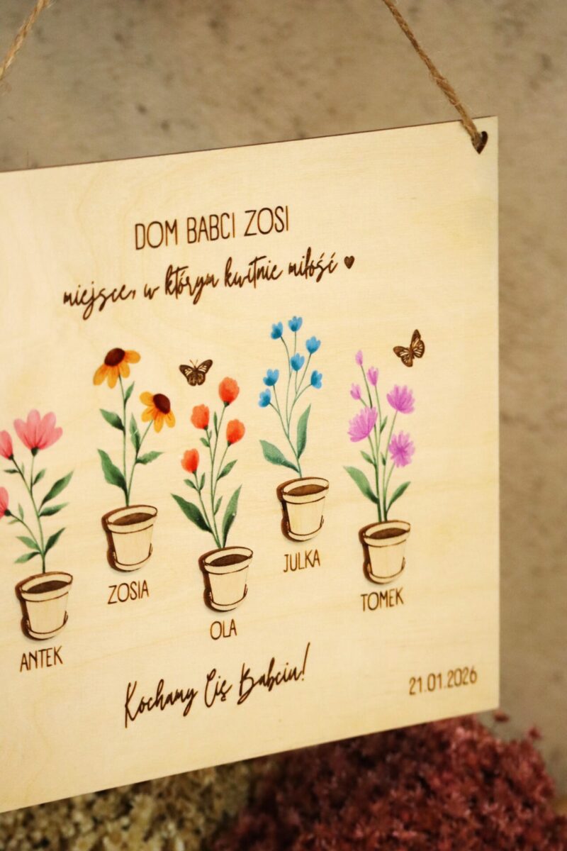 Obraz z kwiatami dla Babci i Dziadka