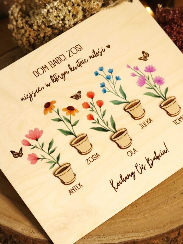 Obraz z kwiatami dla Babci i Dziadka