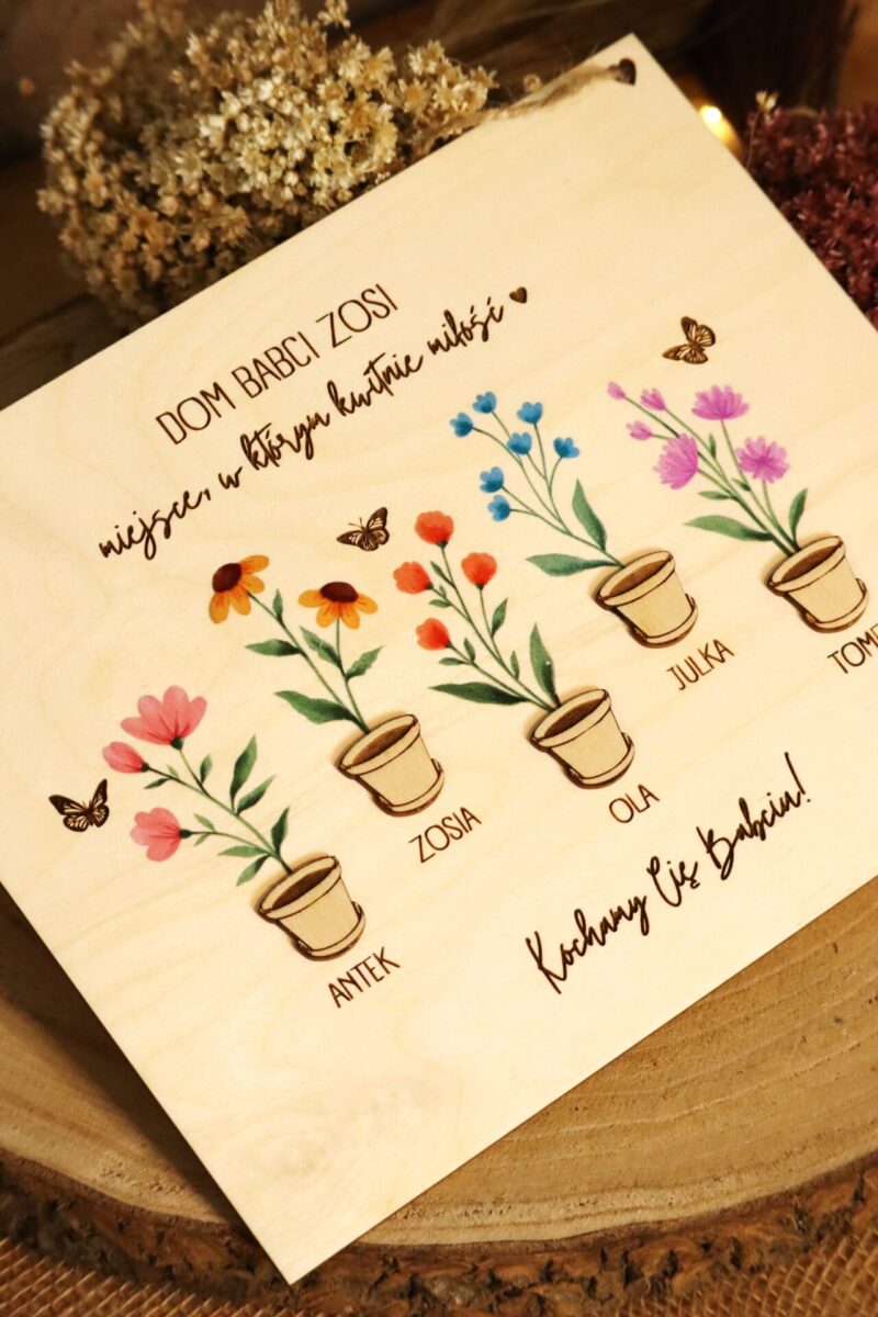 Obraz z kwiatami dla Babci i Dziadka