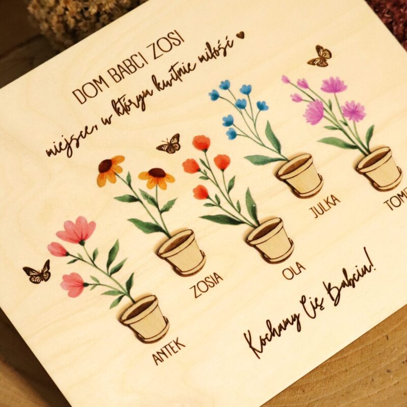 Obraz z kwiatami dla Babci i Dziadka