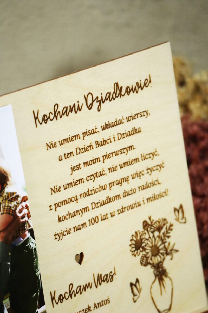 Grawerowana ramka dla Babci i Dziadka
