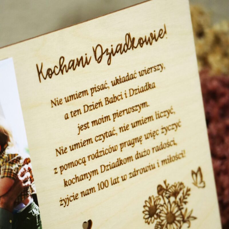 Grawerowana ramka dla Babci i Dziadka