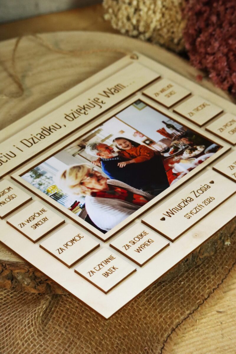 Ramka z podziękowaniami dla Dziadków