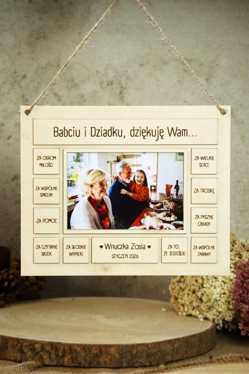 Ramka z podziękowaniami dla Dziadków