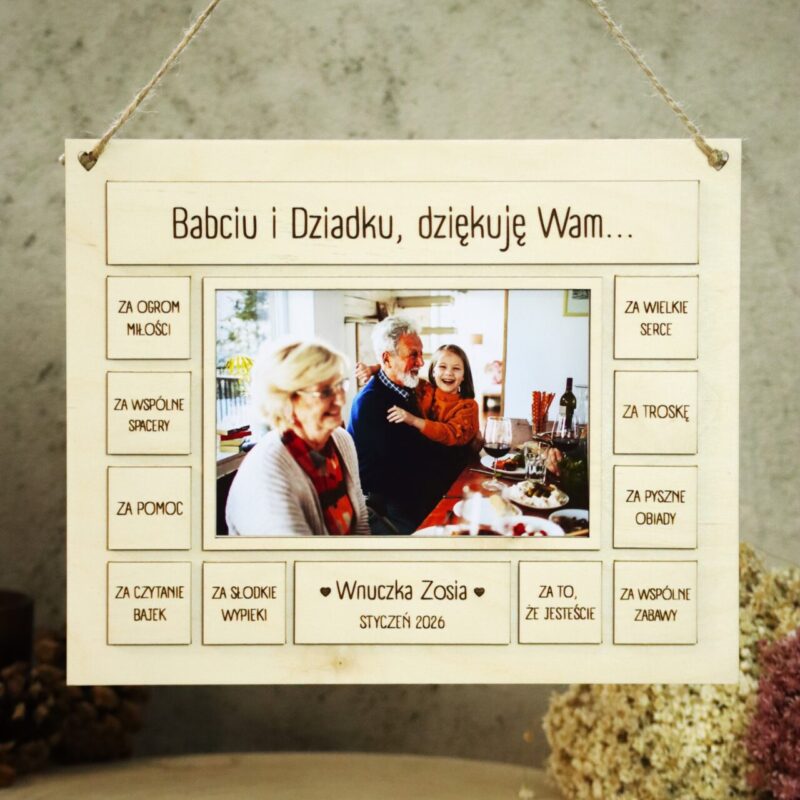 Ramka z podziękowaniami dla Dziadków