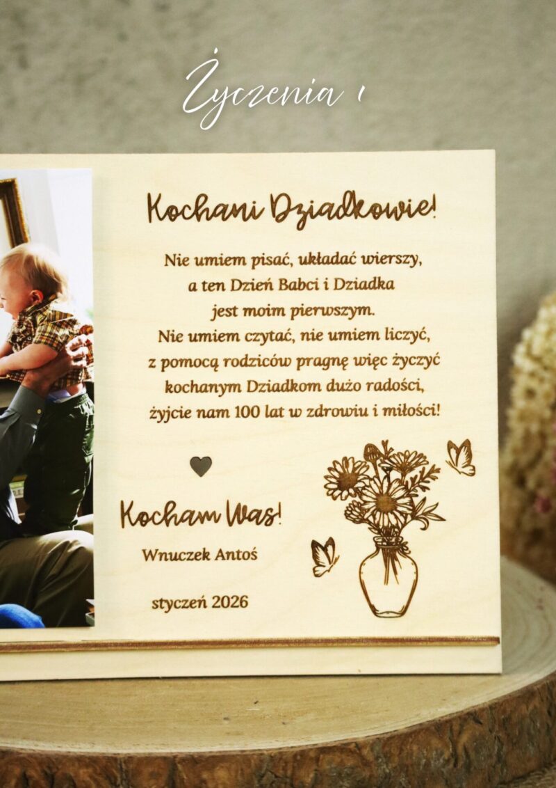Grawerowana ramka dla Babci i Dziadka