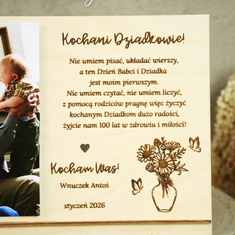 Grawerowana ramka dla Babci i Dziadka