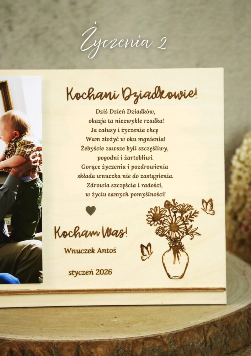 Grawerowana ramka dla Babci i Dziadka