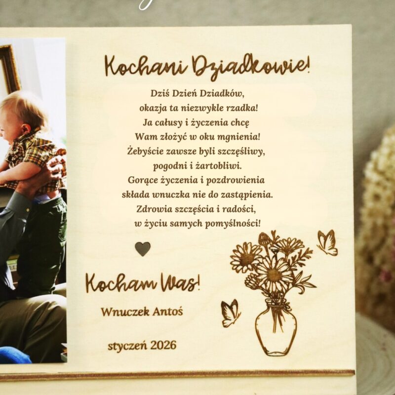 Grawerowana ramka dla Babci i Dziadka
