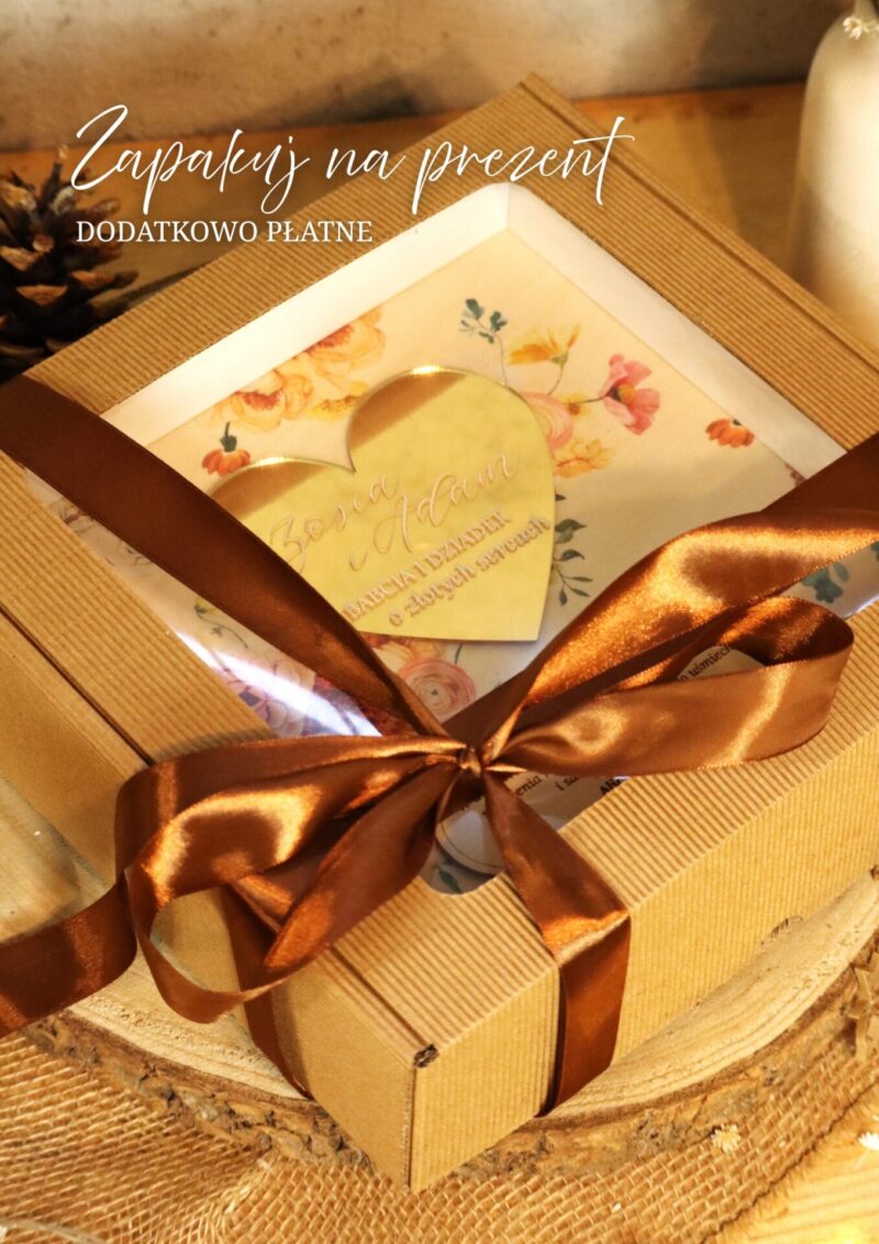 Ramka ze złotym sercem dla Dziadków