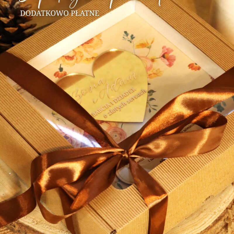 Ramka ze złotym sercem dla Dziadków