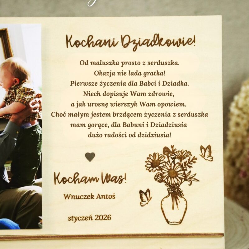 Grawerowana ramka dla Babci i Dziadka