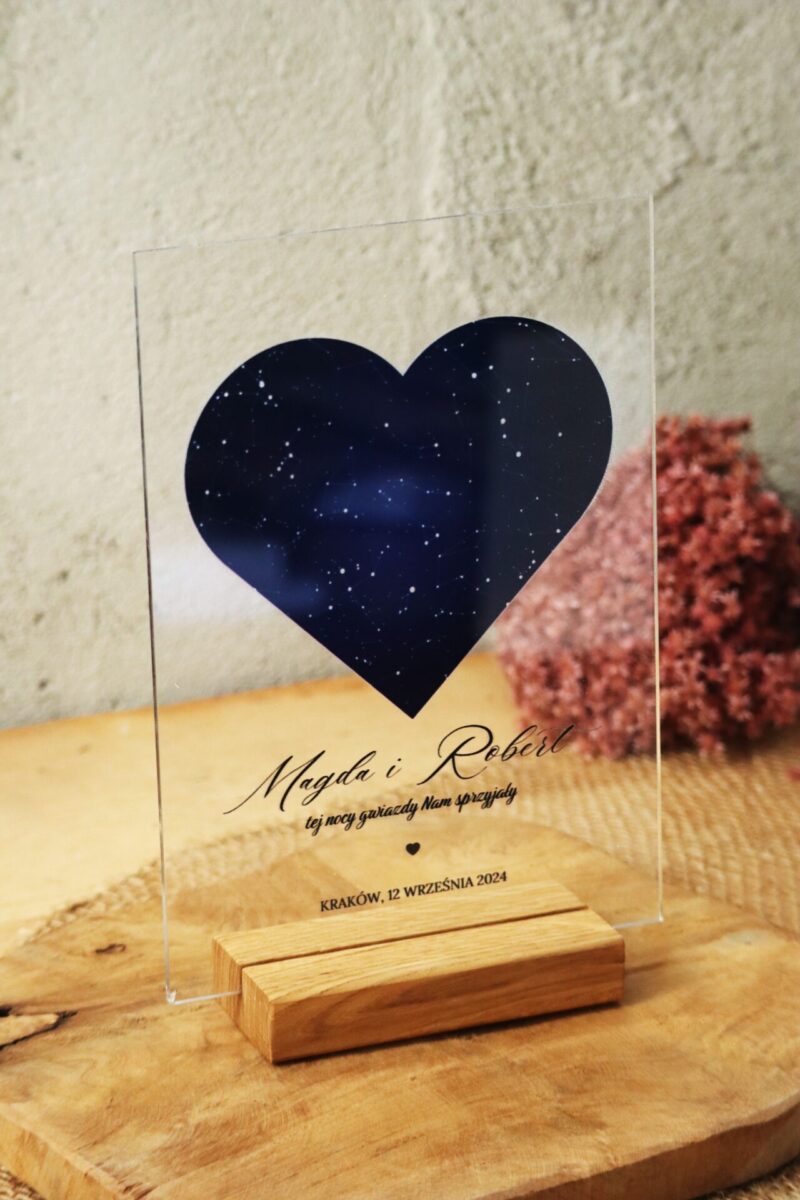 Statuetka z mapą gwiazd