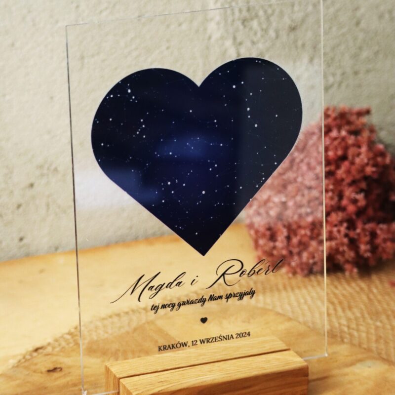 Statuetka z mapą gwiazd