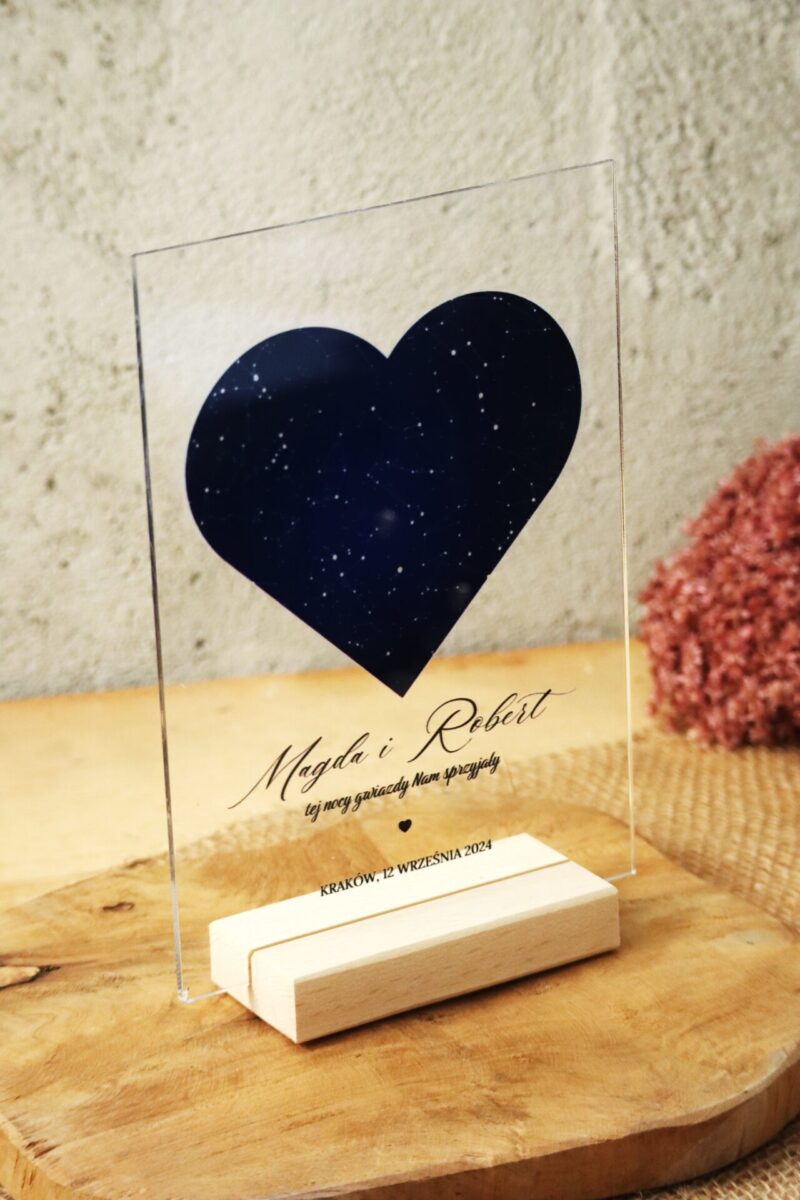 Statuetka z mapą gwiazd