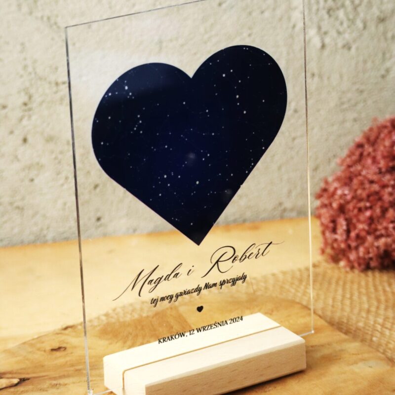 Statuetka z mapą gwiazd