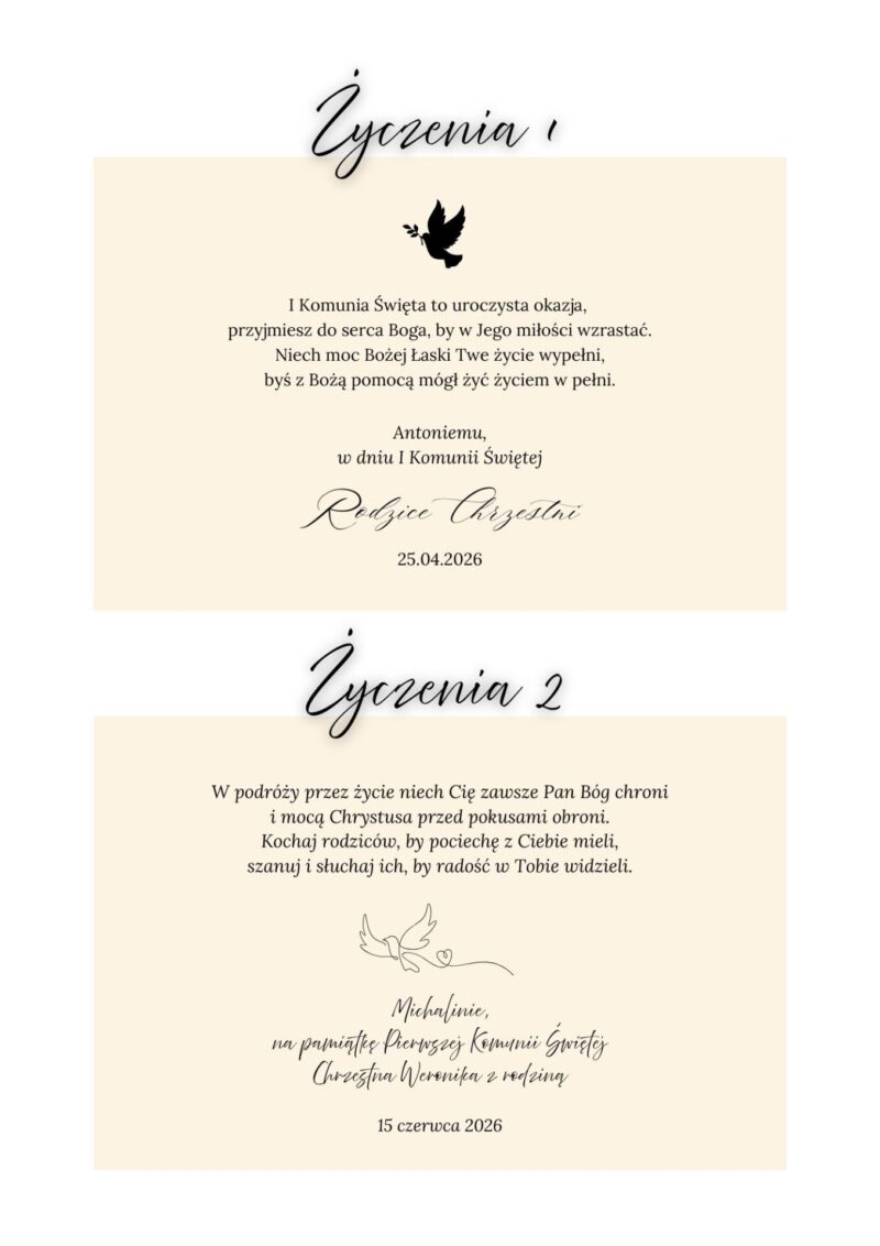 Grawerowana szkatułka na I Komunię z przegródkami