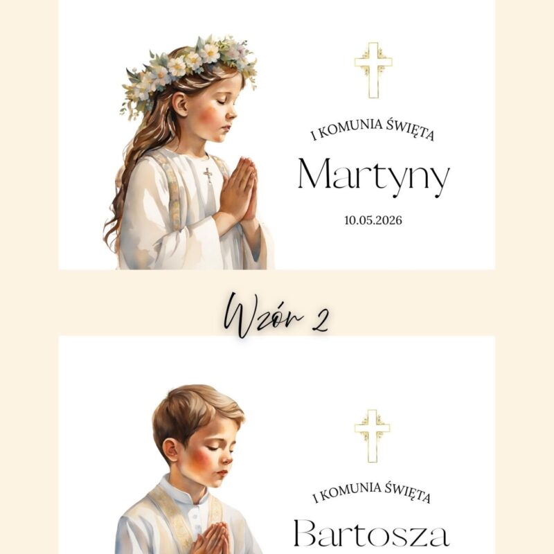 Biała szkatułka na I Komunię z przegródkami